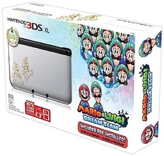 Nintendo 3DS XL, Silver - Mario & Luigi Dream team Limited Edition